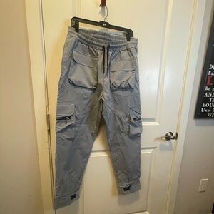 Fitness Wolf Exercise Cargo Pants. Mens Grey XXL